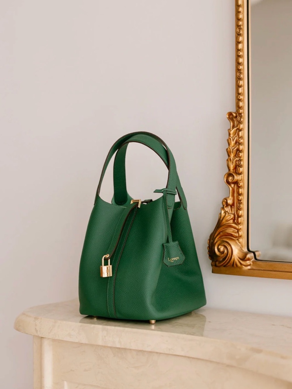 NWT Green Leather Handbag Loreen
